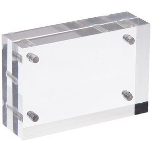 Azar Displays 104438 Acrylic Block Sign Holder 4.5 x 3 Vertical/Horizontal Frame
